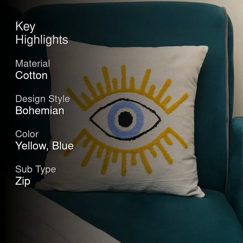 Open Eye Embroidered Cushion Cover media 2