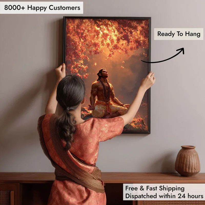 Sri Hanuman Meditating I Archival Paper Wall Art media 5