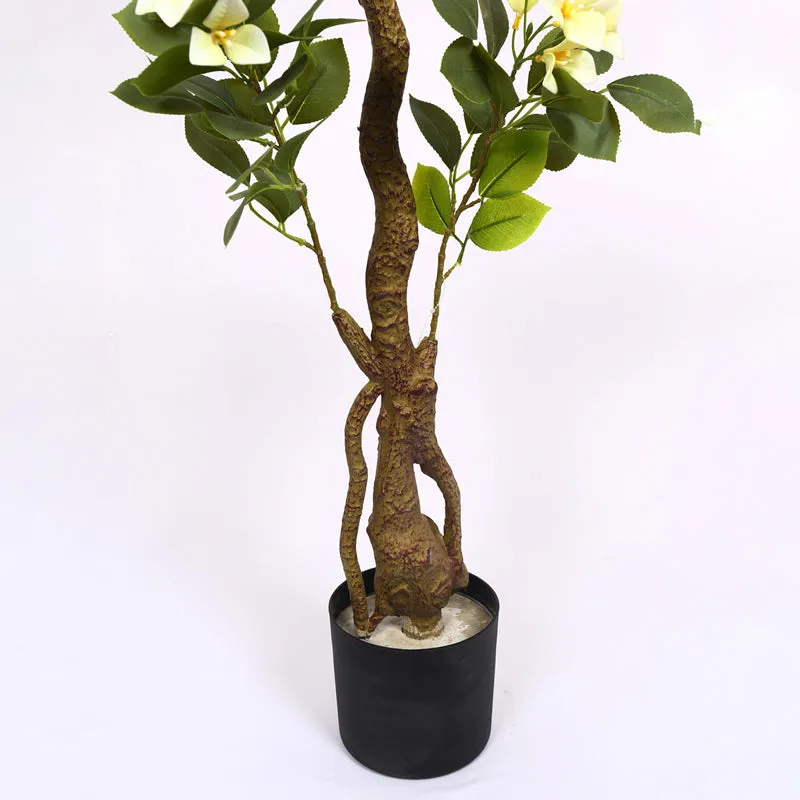 Verdiq Artificial Bougainvillaea With Black Plastic Pot - 6 Feet media 6
