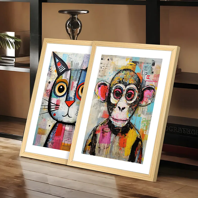 Psych Fauna Wall Art With Frame - Set Of Two media 7