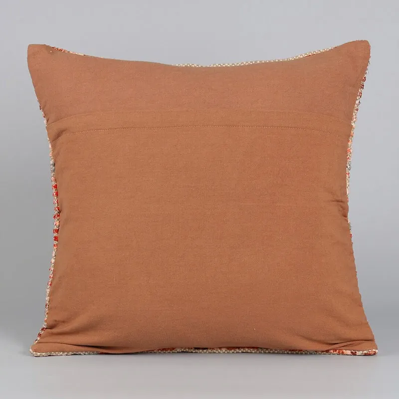 India Circus Terra Spades Tufted Cotton Cushion Cover (White & Brown)- Set Of Two media 5