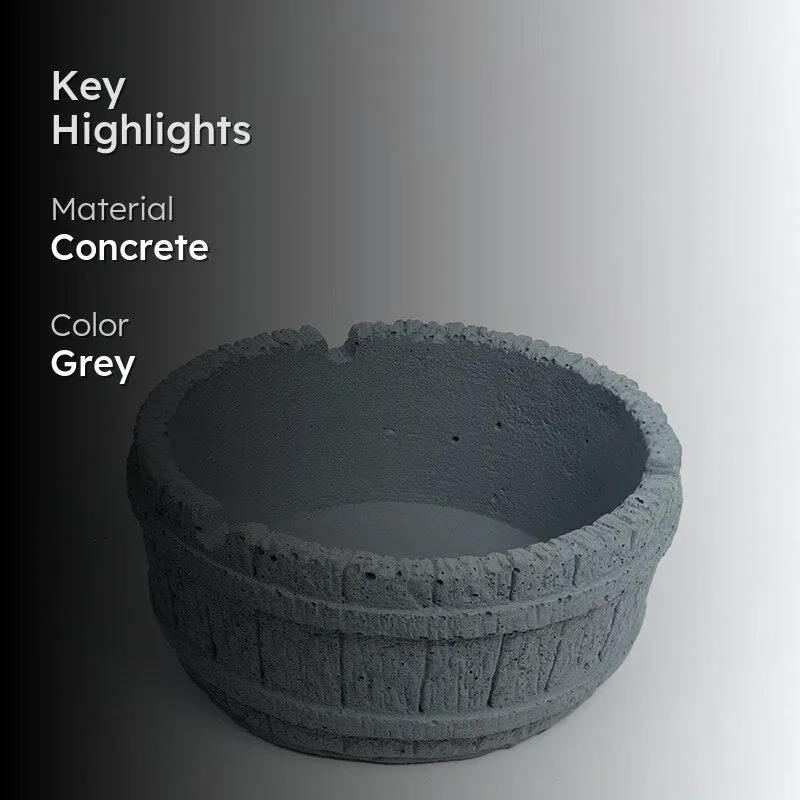Barrel Concrete Ash Tray media 2