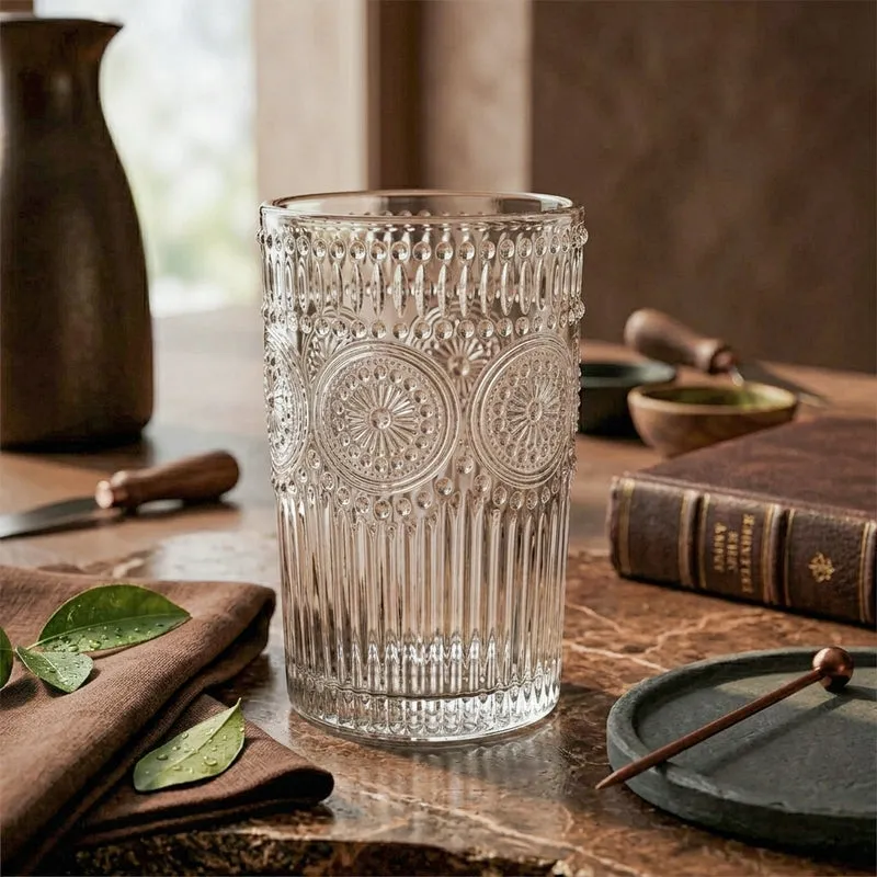 Tribal Trance Embossed Glass (370 ml and 300 ml) - Set Of Four media 4