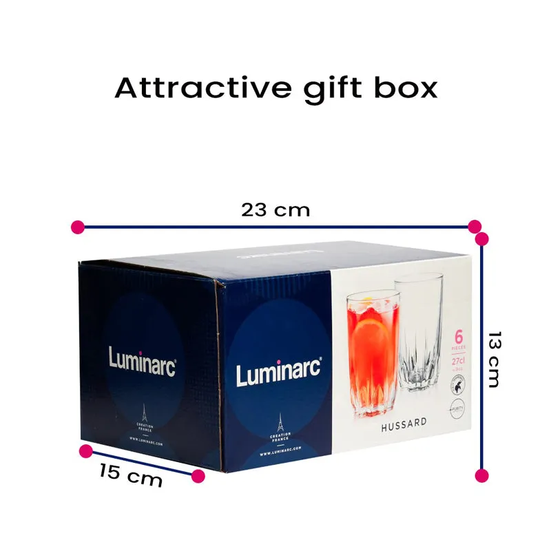 Luminarc Hussard Glass (270 mL) - Set Of Six media 7