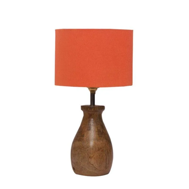 Sheldo Fabric Table Lamp - Orange,Brown media 4