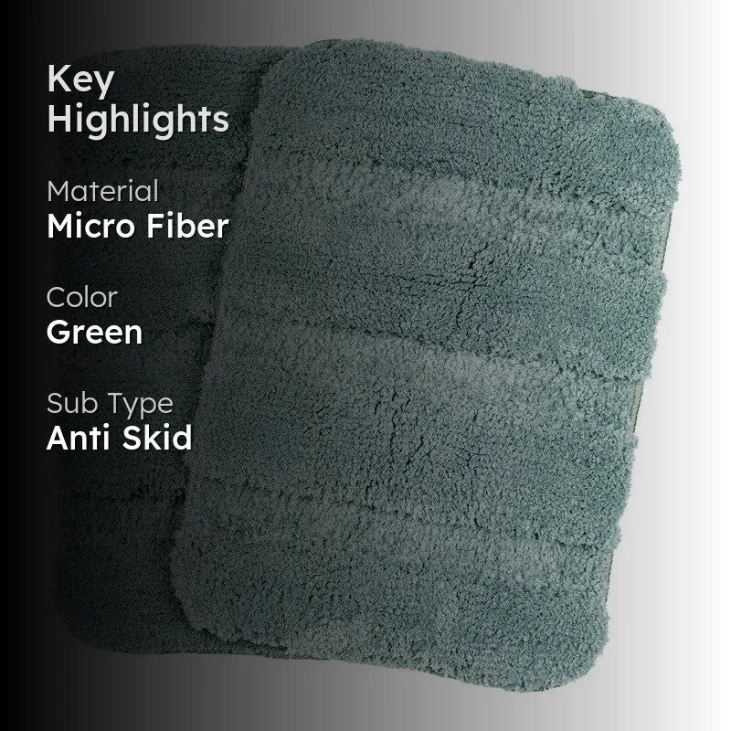 CozyMist Bathmat ( green ) - Set Of Two media 2