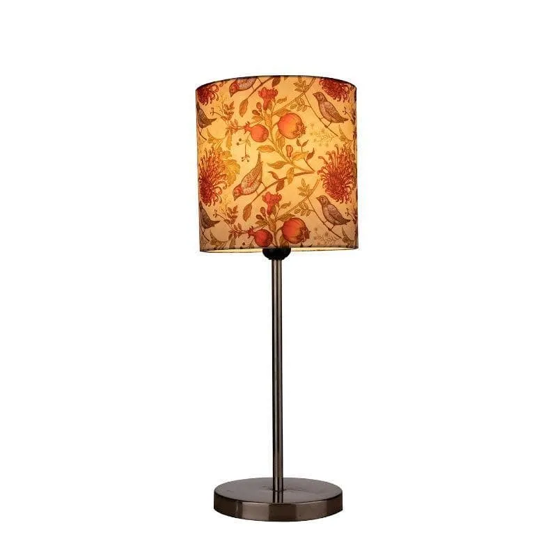 Sunrise Metal Chrome Fabric Table Lamp - Multicolor media 4