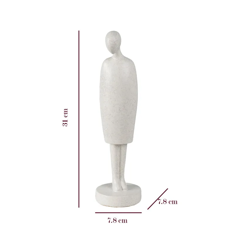 In Harmony Painted Resin Showpiece (Grey & White) - Set Of Two media 3