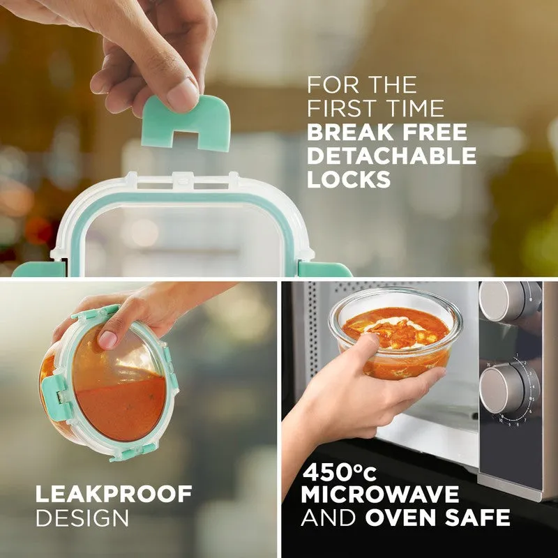 Sniblo Leak Proof Glass Lunch Box with Bag- Set of Four media 7