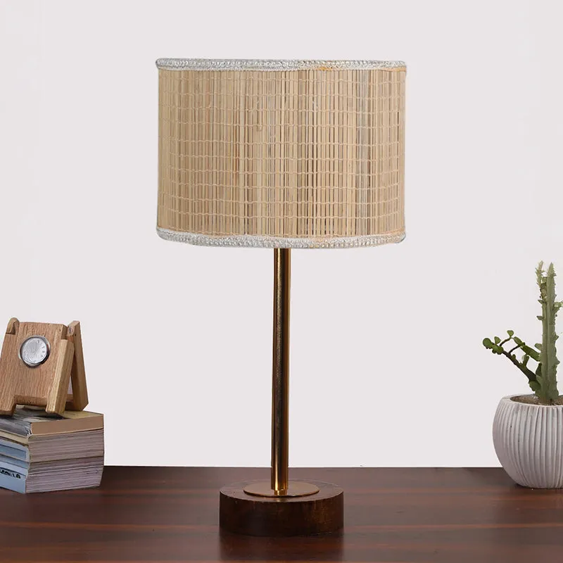 Bambou Rodin Wooden Table Lamp - Beige,Gold,Brown media 3