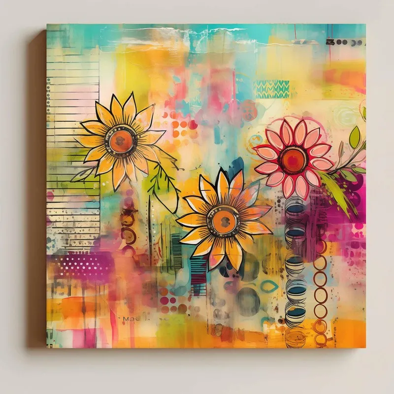 Abstra Floral Canvas Wall Art media 4