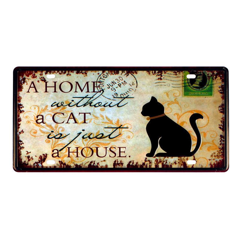 A Home Without A Cat Metal Wall Accent media 3