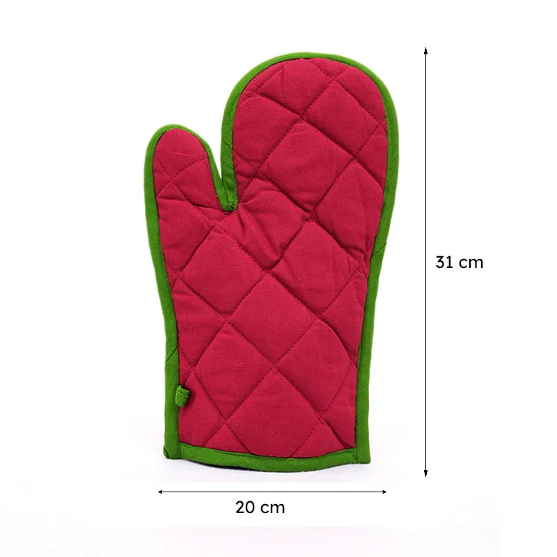 Swayam Teplo Kitchen Gloves (Red & Green) - Set Of Two media 9