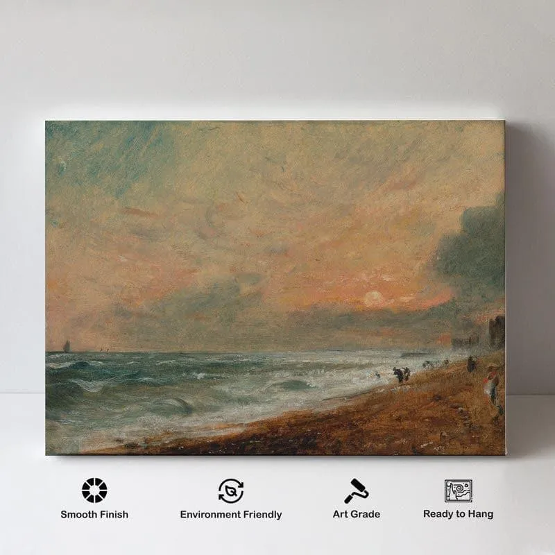Hove Beach Canvas Painting - John Constable - Gallery Wrap media 4