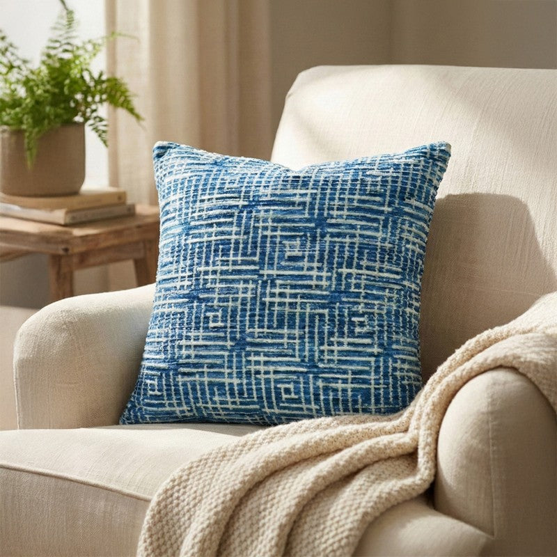 GeoMirage Cushion Cover - Blue