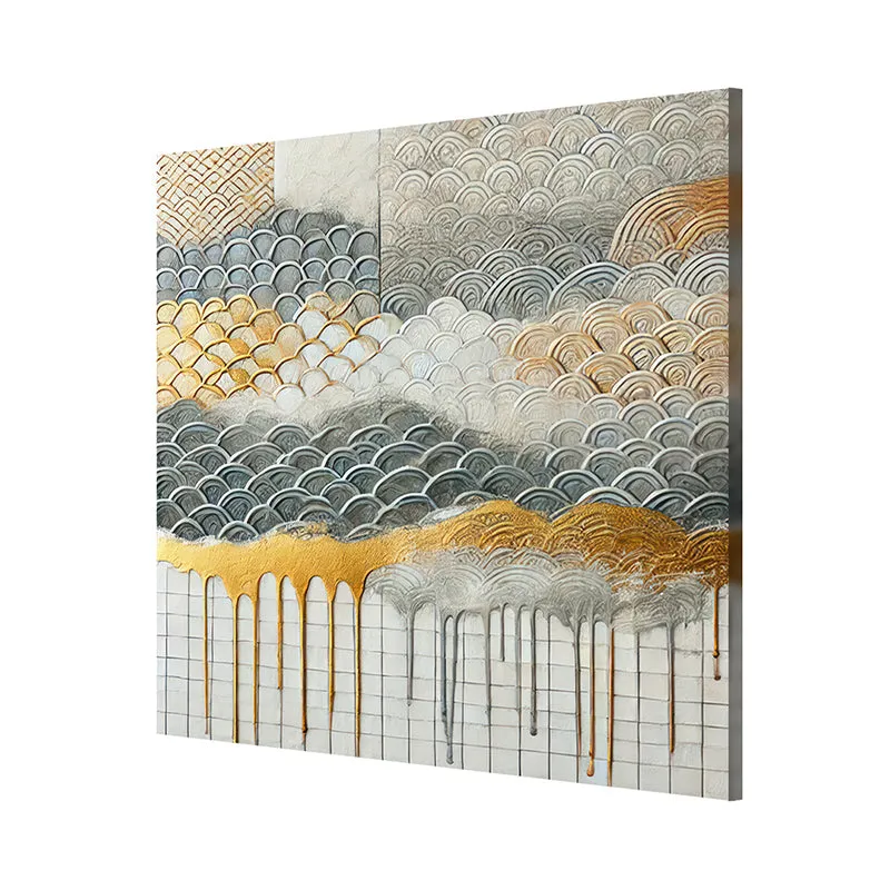 Metallic Abstract Wall Painting media 5