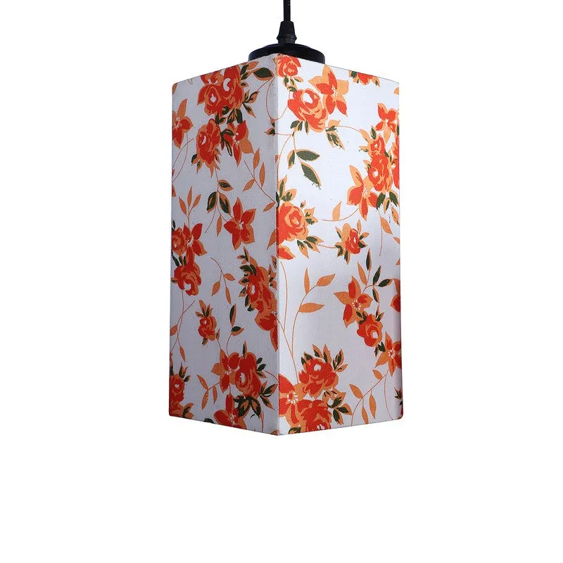 Warm Ivory Triple Metal Ceiling Lamp - White & Orange media 8