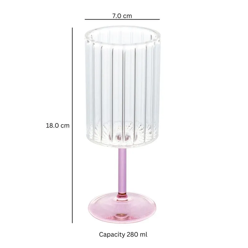 Blush Frost Goblet Glass(280 mL) - Set Of Two media 6