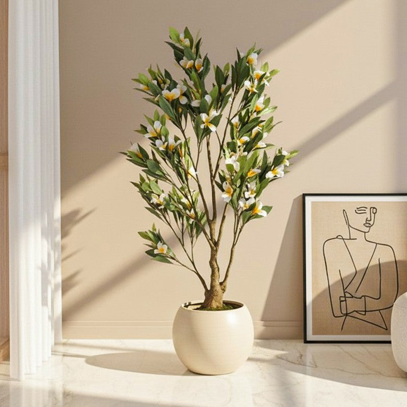 EverFresh Artificial Plant With Black Fiber Pot - 3.9 Feet