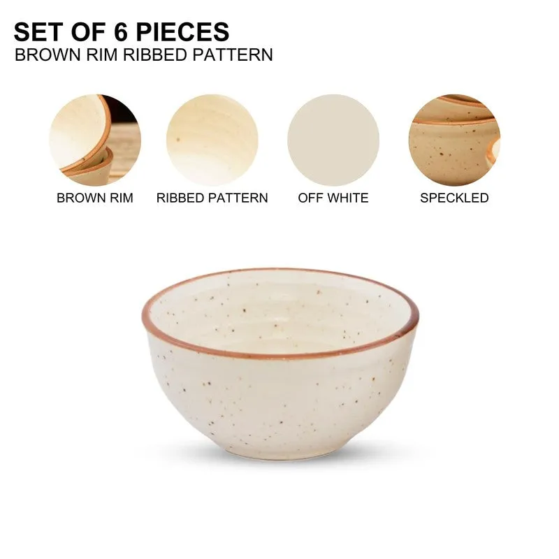 BiteCraft Ceramic Snack Bowls (White, 200 mL Each) - Set Of Four media 4