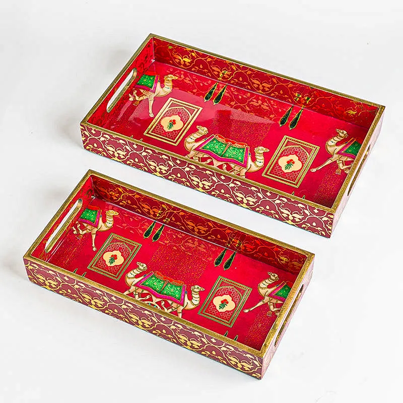 Camel Carriage Serving Tray - Medium & Small media 5