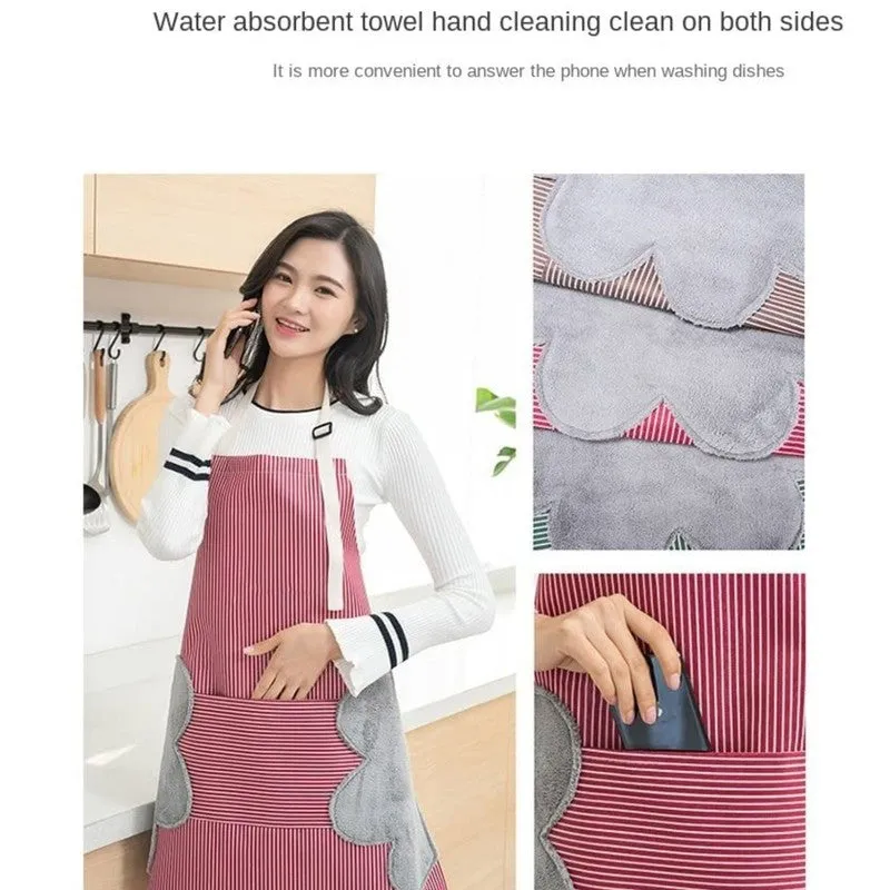 Chic Pink PVC Apron with Handy Towels and Pocket media 5