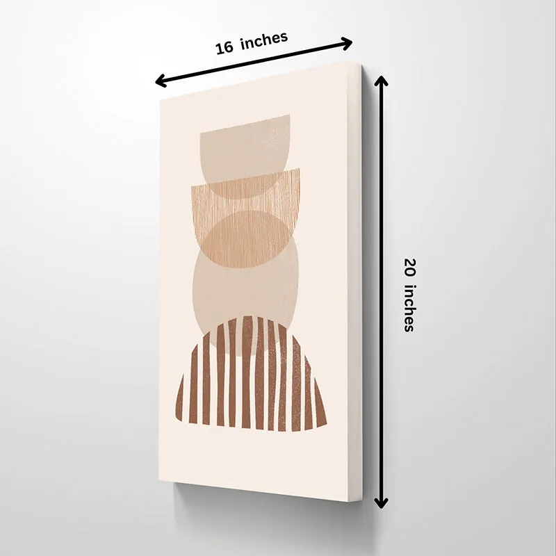 Shades Of Beige Canvas Wall Painting - Set Of Two media 7