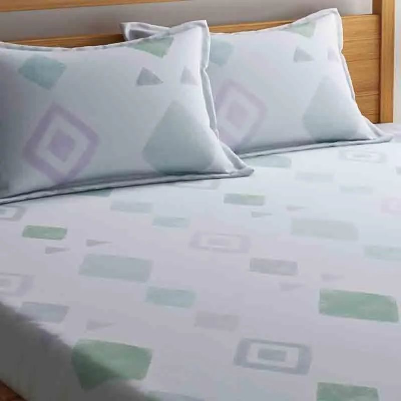 Faint Rhombi Cotton Bedsheet - 210 TC media 5