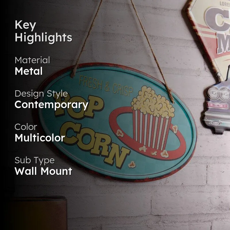 Fresh & Crisp Popcorn Metal Wall Accent media 2