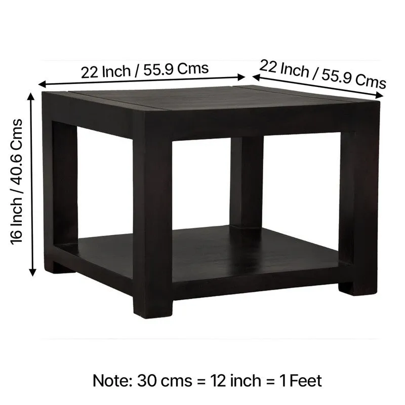 Frixon Sheesham Wooden Center Table - Black media 9