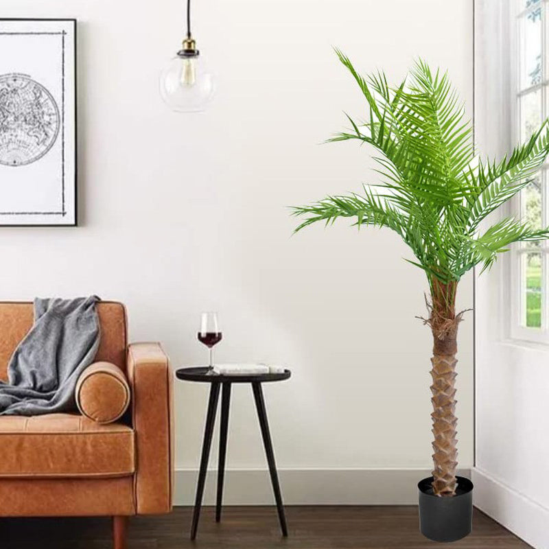 Verde Artificial Palm Plant With Black Plastic Pot - 5 Feet media 5