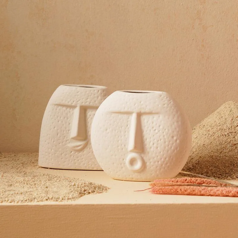 Roo Emo Ceramic Vase - Set Of Two media 1