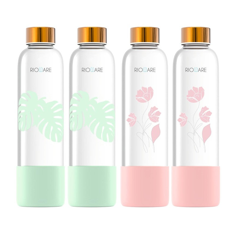 Rioware DailyPure Water Bottle (Green, Pink, 750 mL Each) - Set Of Four media 3