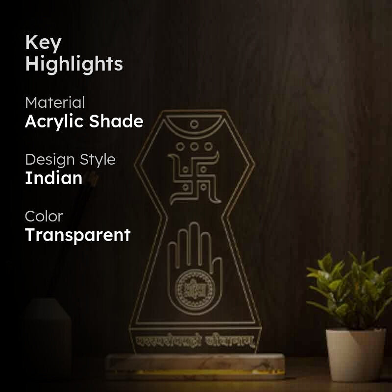 Michhami Dukkadam Acrylic Table Lamp - Transparent media 2