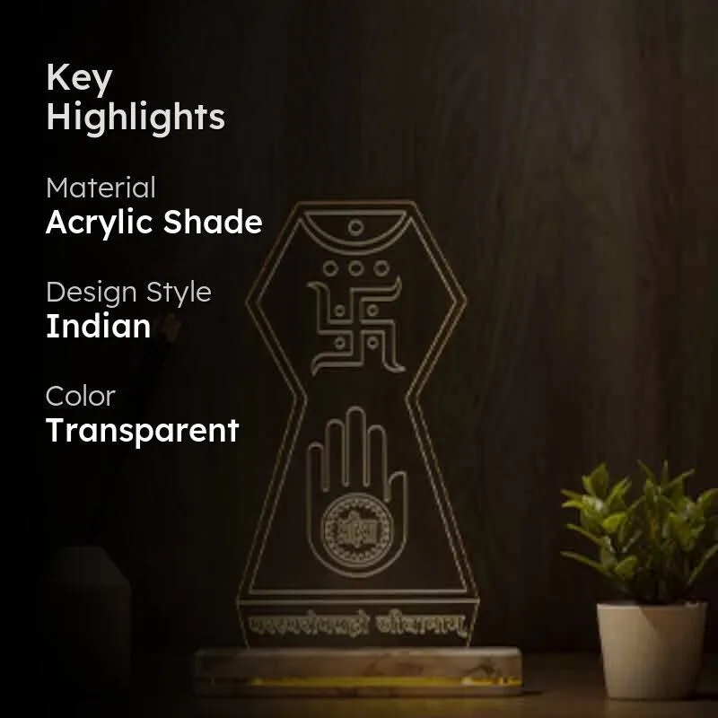 Michhami Dukkadam Acrylic Table Lamp - Transparent media 2