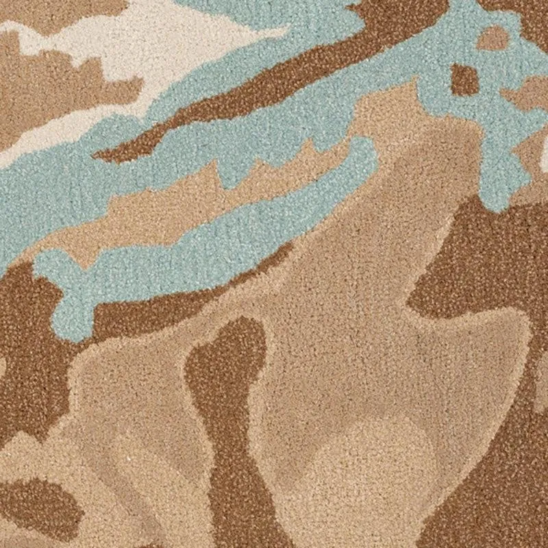 Taranis Hand Tufted Floral Wool & Nylon Carpet - Brown media 4