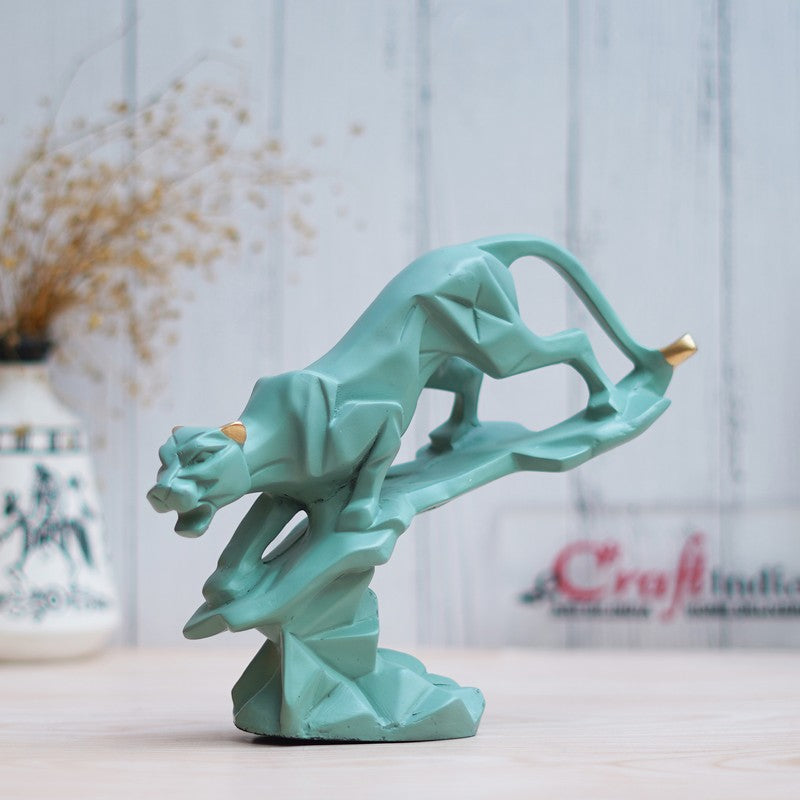 Leaping Panther Showpieces - Blue