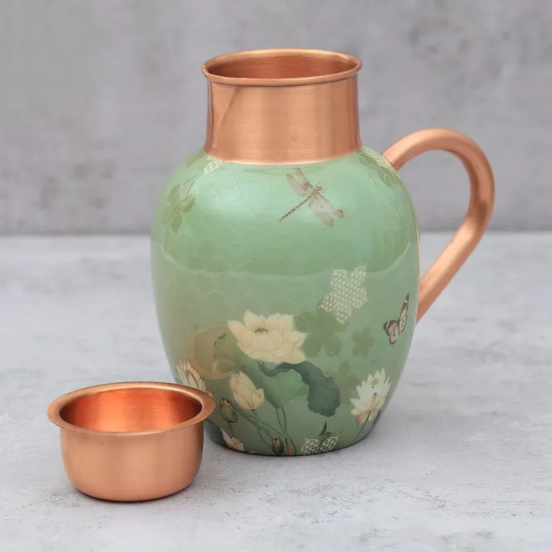 Sage Serenity Copper Jug with Tumbler - Two Piece Set media 4