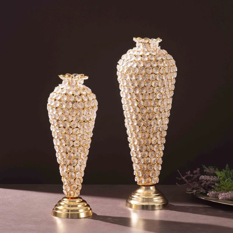 Irellis Luxe Vase (Gold) - Set Of Two media 1