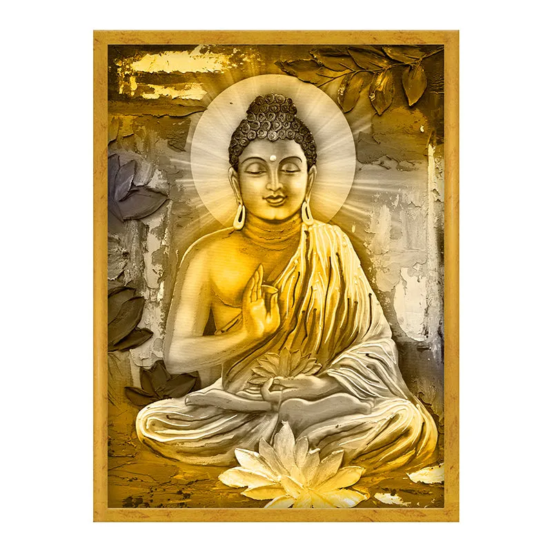 Golden Aura Buddha Wall Art media 4
