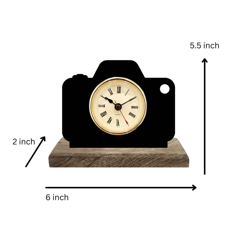 Time Frame Iron & Mango Wood Table Clock media 5
