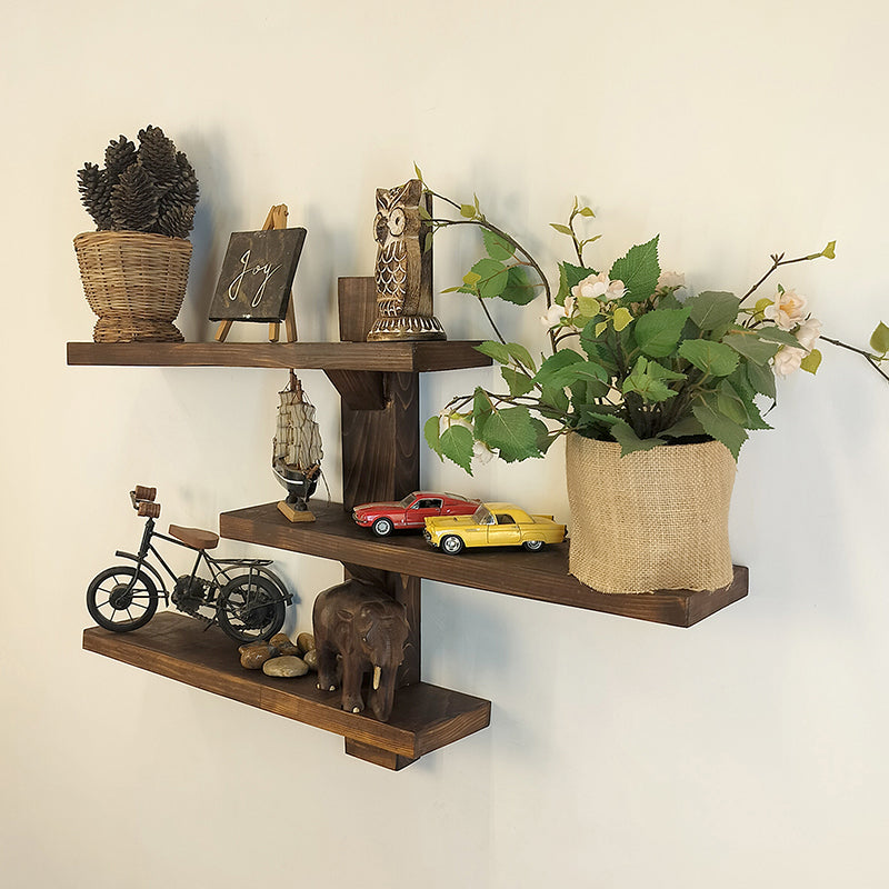 Tribeck Wooden Wall Shelf Organiser media 3