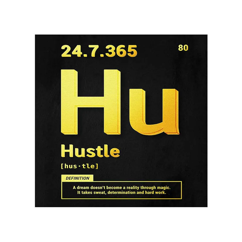 Hustle Typography Wall Painting media 5