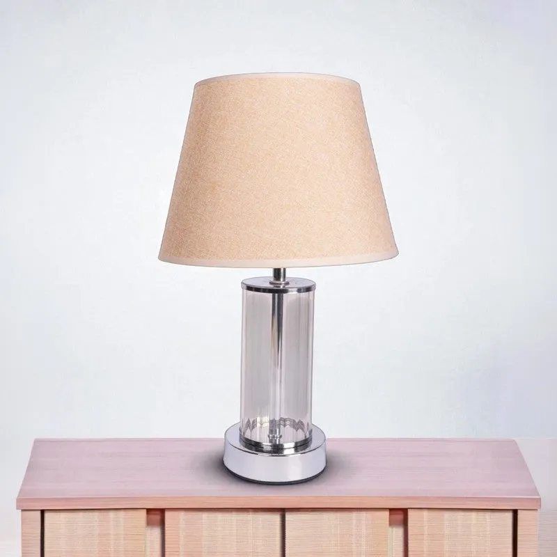 AarviDecor Landon Accent Cotton Table Lamp - Beige media 5