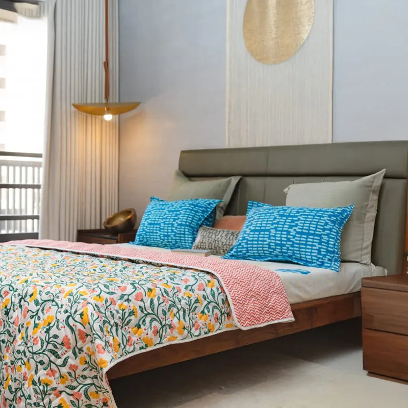 Urban Space Kashmir Reversible Dohar (Peach) - 120 GSM media 1