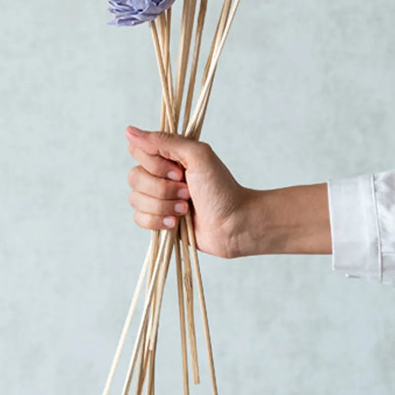 Muskan Sola Wood Rose Flower Stick (Periwinkle) - Set Of Ten media 5