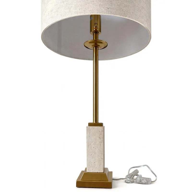 AarviDecor Belmont Designer Metal Table Lamp - White media 7