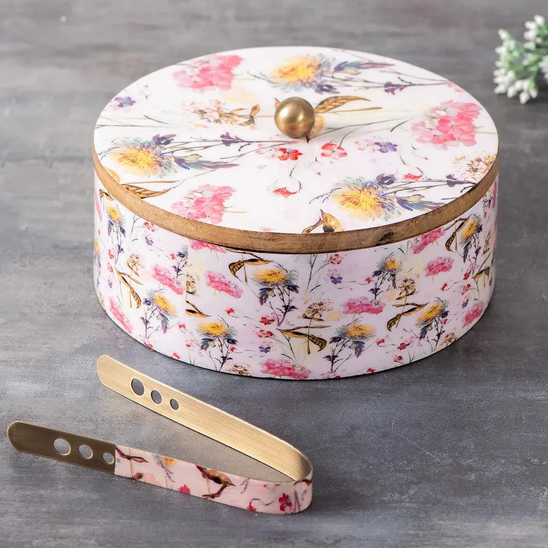 Flavox Mango Wood Round Masala Box - Three Piece Set media 7
