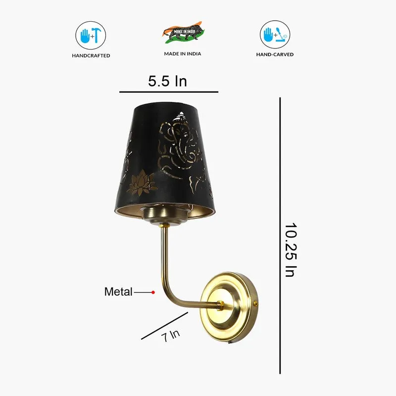 AuraCut Ganesha Metal Wall Lamp media 8