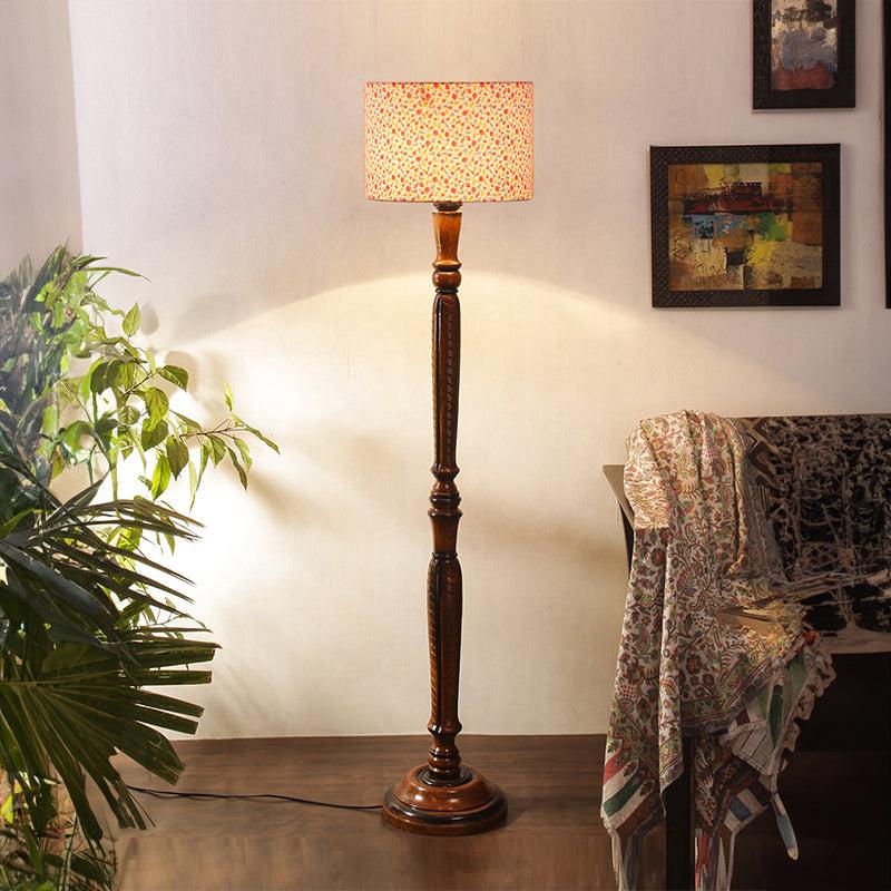 Color Splash Biya Vintage Wooden Floor Lamp